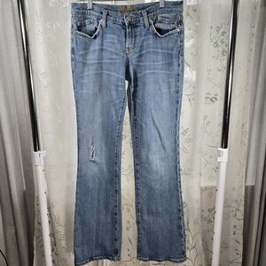 Miss Me Gabrielle Bootcut Jeans Size 28 Merced Medium‎ Wash Bling Pockets